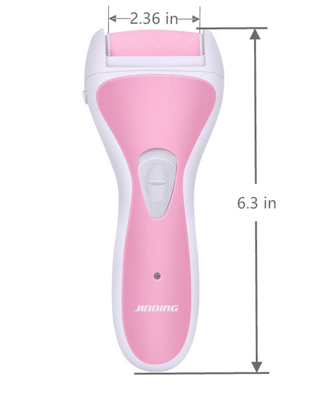 EIMELI Professional Feet Care for Cracked Heels and Polishing Nails Electric Foot Scrubber Pedicure Instrument for Removing Dead Skin and Calluses Electric Foot Scrubber (Pink)