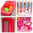 thumbnail image 6 of JBeeCtrl Play Kitchen Set for Kids Girls 33Inch Pink Toy Pretend Food Kitchen Toys Gift for Toddlers Girls Boys Age 3 4 5 6 7, 6 of 7
