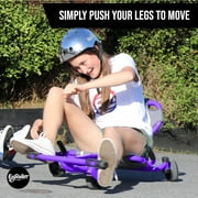 EzyRoller: Drifter Pro X - Purple -Ride-On Scooter, Cambering Motion, Pedal Free Cart, Hand Brakes, Extendable Frame, 220lb Capacity, Kids-Adults 9+