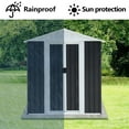 thumbnail image 5 of YIYADO 5 ft × 3 ft outdoor storage shed with aluminum alloy frame, dark gray, 5 of 7