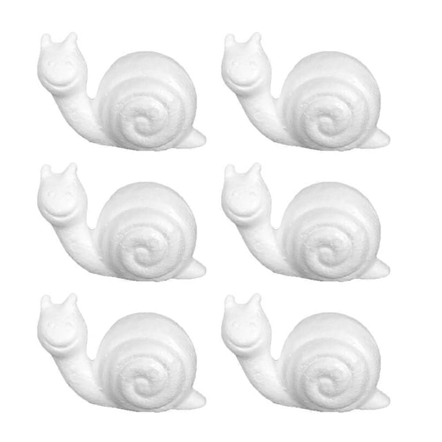 6 Pcs Miniture Decoration Styrofoam Animal Snail Ornament Floral Arrangement Block