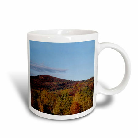 3dRose Beautiful Rolling Hills Of Red And Gold Foliage In New England, Ceramic Mug, (Best Foliage Drives In New England)