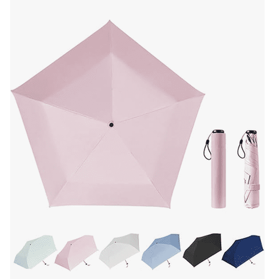 Small UV Protection Travel Umbrella Compact for Rain and Sun UPF 50 Windproof Portable 33 inch Umbrella for Women and Men
