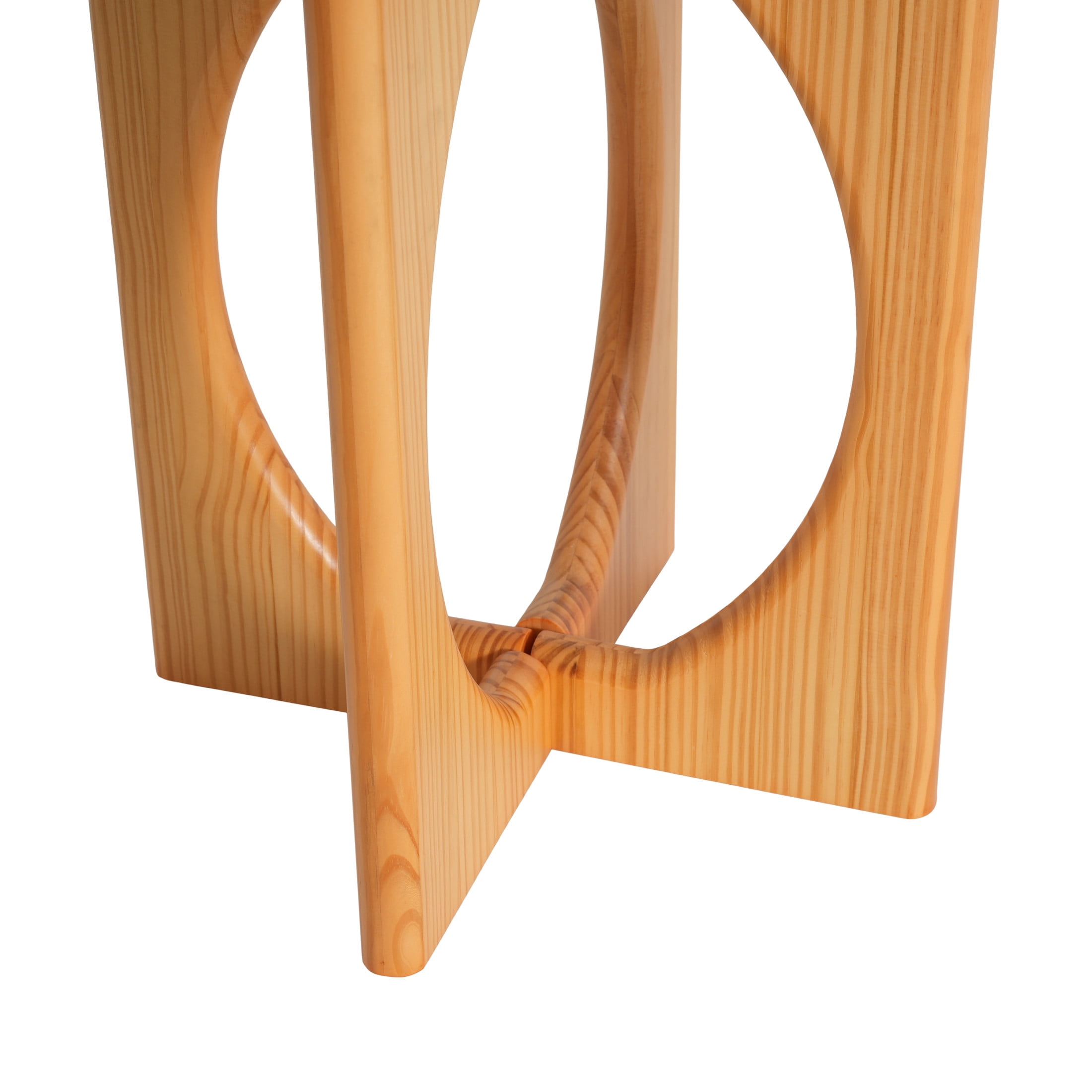 Christopher Knight Home Round End Table, Solid Wood Geometric Cross-Leg Accent Side Table, Natural