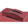 thumbnail image 3 of Creative Car Tissue Box Rectangular Tissue Box Holder Cover Case Leather Car Tray Instrument Panel Armrest Box Tray for Home Office Car Automotive(Wine Red), 3 of 9
