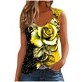 thumbnail image 2 of Rciityk Tank Tops Blouses for Women Printed Round Neck Casual Printed Sleeveless Suspender Top, 2 of 4