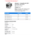 thumbnail image 2 of Alternator 1 - Compatible with 2009 - 2010 Ford F-150 4.6L V8 - Autopart Premium, 2 of 2