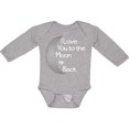 thumbnail image 3 of Inktastic I Love You to the Moon & Back. Boys or Girls Long Sleeve Baby Bodysuit, 3 of 5