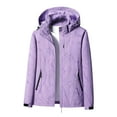 thumbnail image 2 of Wiyuqeen Rain Jacket Women Waterproof Long Lightweight Raincoat Hooded Windbreaker Outdoor Trench Coat Plus Size Hiking Rain Coats with Zipper Pocket, 2 of 3