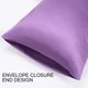 thumbnail image 5 of Funda de almohada de satén de lujo PiccoCasa, juego de 2, morado no estándar, 5 of 7