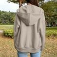 thumbnail image 5 of HAPIMO Womens Double Zip Up Hoodies Loose Fit Hoodies Long Sleeve Solid Pocket Jacket Soft Outdoor Casual Hooded Sweatshirts Gray XXL, 5 of 8