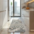thumbnail image 4 of Beige Geometric Stripe Diamond Pattern Kitchen Rug Mat,Kitchen Runner Rugs Non Skid Washable,Decorative Kitchen Floor Mats for Kitchen,Sink,Laundry,17"x47.2", 4 of 7