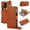 Brown, variant on for Samsung Galaxy A53 5G Wallet Case with Card Holder - PU Leather Case Detachable Crossbody Strap & Wristband & Secure Ring, Shockproof Protective RFID Blocking Zipper Purse Phone Cover, Violet