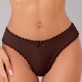 thumbnail image 2 of Ashirexll Plus Size Underwear for Women Low Waist Lace Panel Breathable Triangle Panties, 2 of 7