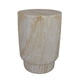 thumbnail image 1 of Soporte para plantas Archi de mesa Benzara, 46 cm, resina blanca jaspeada, 1 of 5