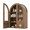 Brown, variant on Flictozena Wall Mounted Arched Medicine Cabinet, Bathroom Storage Cabinet with Glass Doors and Adjustable Shelves, Over The Toilet Floating Cabinet for Small Spaces, White