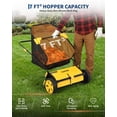 thumbnail image 4 of GARVEE 26 in Push Lawn Sweeper,Wheel-Driven Manual Leaf & Grass Collector,7 cu ft Collection Bag,10-Position Height Adjustable, 4 of 8