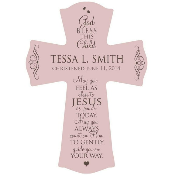 Christened Wall Cross God Bless This Child