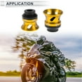 thumbnail image 3 of Protector de guardabarros de aleación de aluminio para slider de marco de motocicleta de 14mm, protección contra choques, 46mm, 46mm, tono dorado, negro, 2 Pcs, 3 of 7