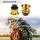 thumbnail image 3 of Protector de guardabarros de aleación de aluminio para slider de marco de motocicleta de 14mm, protección contra choques, 46mm, 46mm, tono dorado, negro, 2 Pcs, 3 of 7