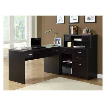 Monarch Cuccino Hollow Core L Shaped Home Office Desk