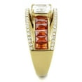thumbnail image 3 of Rings for Women Gold 316L Stainless Steel DA360 - AAA Grade Cubic Zirconia in Garnet, 3 of 5