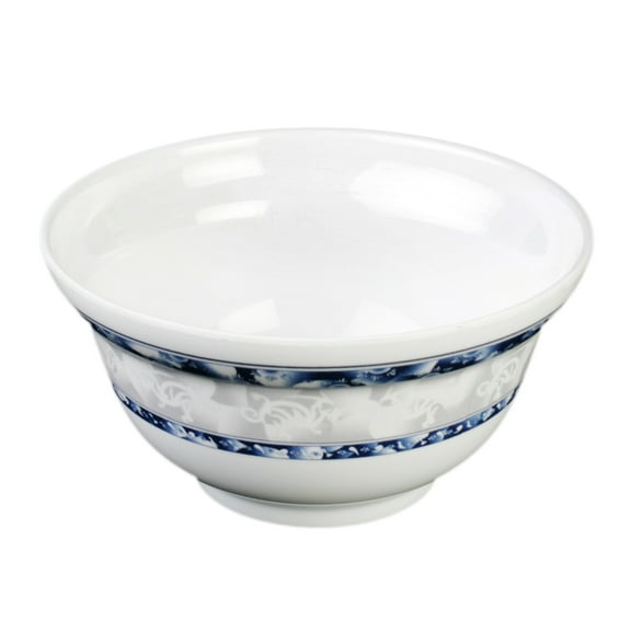 Excellante Blue dragon melamine dinnerware collection 20 oz, 5 3/4" noodle bowl (lid sold separately), comes in dozen
