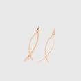 thumbnail image 3 of Modernos Aretes De Oro Laminado 14K Largos Colgantes Dama dorado Unitalla, 3 of 6