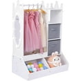 thumbnail image 3 of QinaQin Girls Dress Up Storage with Light & Mirror, White, 3 of 5