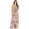 thumbnail image 5 of Sakkas Sofia Women's Spaghetti Strap V-neck Floral Print Summer Casual Maxi Dress - 420 - One Size, 5 of 5