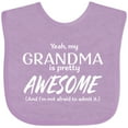 thumbnail image 3 of Inktastic Yeah My Grandma is Pretty Awesome Boys or Girls Baby Bib, 3 of 4
