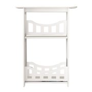 LOVEVER 12.6x8.7x15.8in Night Stand  Side Table with Storage Rectangular Small End Table Modern Minimalist Side Tables for Bedside Living Room Bathroom Night Stand