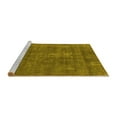 thumbnail image 2 of Ahgly Company Machine Washable Indoor Square Oriental Yellow Industrial Area Rugs, 5' Square, 2 of 4