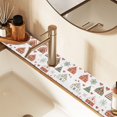 thumbnail image 2 of Yayeee Faucet Mat for Kitchen Sink 14.7" Diatomite Long Splash Guard Pad, Red Nordic Christmas, 2 of 7