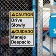 thumbnail image 6 of Weatherproof Vertical ANSI Forklift Sign (Drive Slowly - Maneje Despacio) 8 in" x 12 in" UV Resistant Indoor Outdoor Workplace Insdustrial Caution Warning Sign, 6 of 7