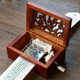 thumbnail image 3 of Vintage Hand Crank Music Box Wooden Box Make Your Own Song DIY Music Box, Gift, 3 of 8