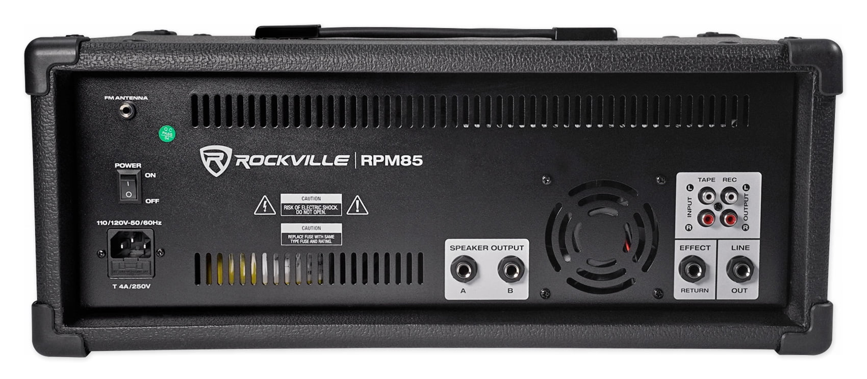 Rockville RPM85 2400w Powered 8 Channel Mixer/USB/EQ/Effects/Bluetooth+Mics+Case