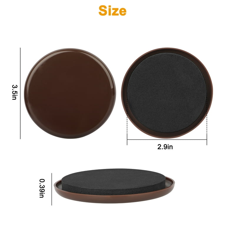TSV 16pcs Adhesive Furniture Sliders, Round Furniture Moving Pads for  Carpet Furniture Glide, Heavy Duty Reusable