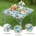 thumbnail image 4 of Square Tablecloth with Elastic Edges 34 * 34 Inch Pioneer Waterproof Rose Floral Pattern Table Cover Washable Indoor and Outdoor for Party Kitchen Dinner Banquet Patio Picnic, 4 of 6
