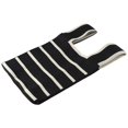 thumbnail image 6 of Student Wide Stripe Reusable Knot Wrist Bag Knit Handbag Shopping Bags Plaid Tote Bag YELLOW, 6 of 8