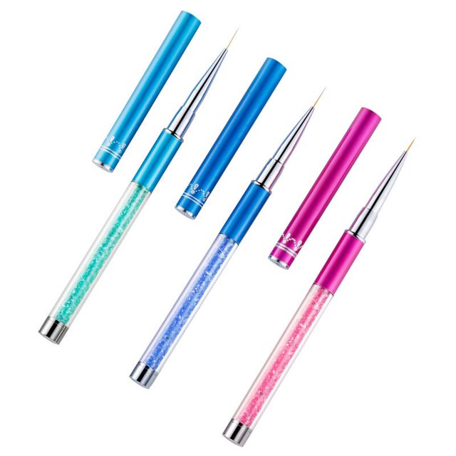 Hot Sell Sequins Nail Art Brush Drawing Painting Carving Pen Design Manicure Tool 7/8/11mm Acrylic Liner UV Gel Decoration Tools zhangyuxiang LED