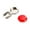 Red, variant on 2x Metal Cufflinks for Men Formal Shirts Decor Wedding Fashion Button Covers Black