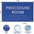 thumbnail image 3 of ADA CENTRAL SIGNS - 6" X4" Procedure Room Sign - Tactile Graphics Grade 2 Braille Text Emergency Sign| ADA Compliant Wall Mount Acrylic Medical Procedure Sign for Hospital, Medical Space, and Clinics, 3 of 7