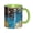 Green, variant on Flowers Pineapple Summer Coffee Mug Fun Custom Ceramic Mugs 11oz Black