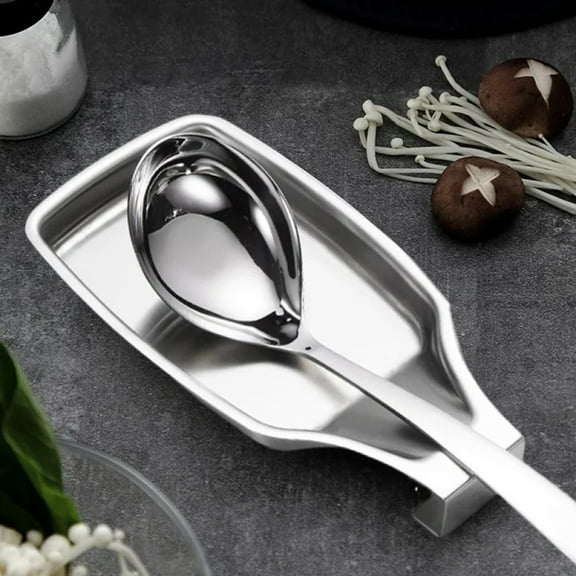Spoon Put Tray Stainless Steel Heavy Duty Durable Spoon Rest for Stove Top Storage Utensils Spatula Holder Kitchen Cooking Tool