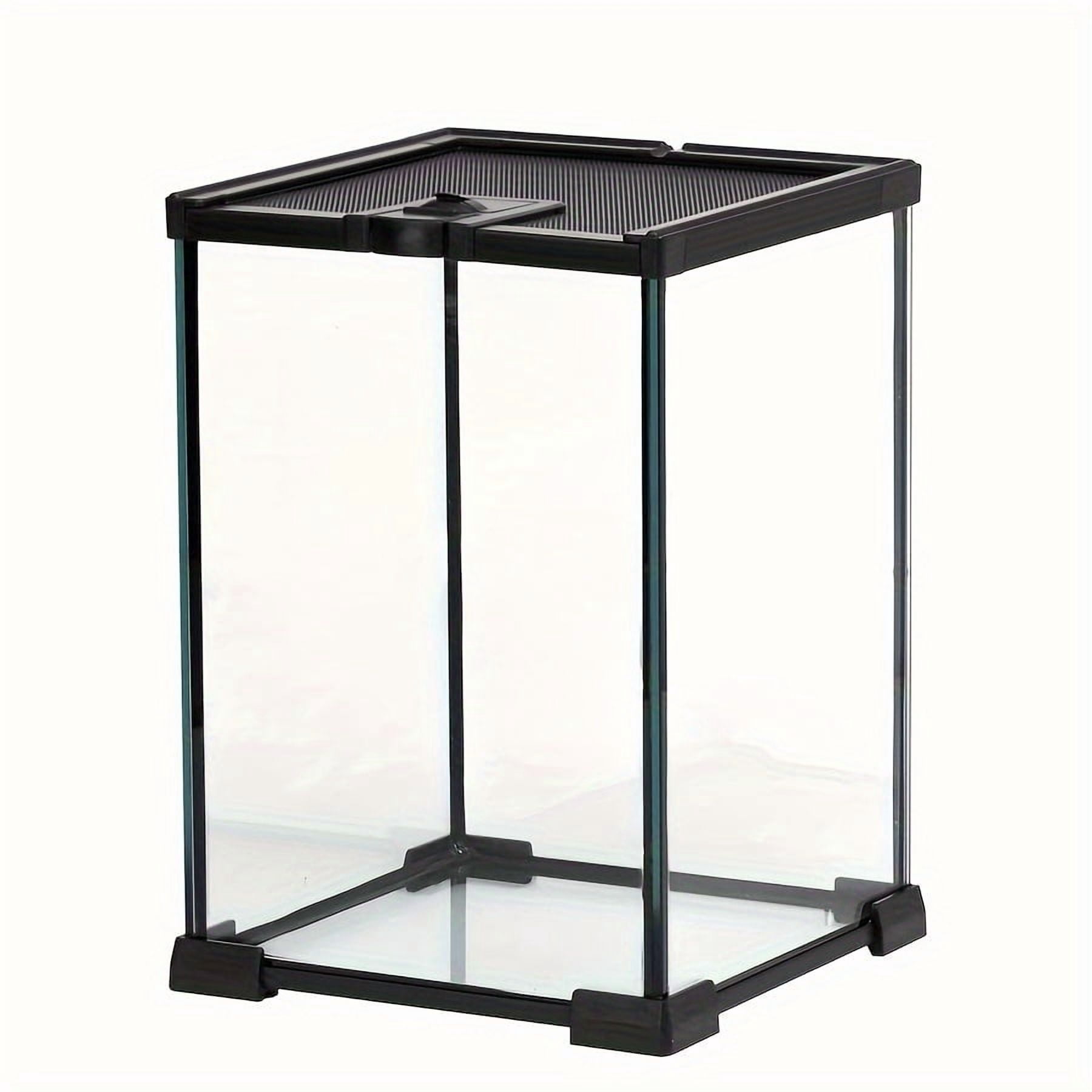 FINAQUA Reptile-specific glass terrarium with top opening and locking lid, suitable for lizards / geckos / frogs