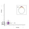 thumbnail image 4 of ANGARA Natural 1.5 ct Amethyst and Diamond Three Stone Ring in 14K White & Rose Gold for Women (Size-8x6mm) | February Birthstone, Anniversary, Jewelry Gift for Women | Natural Amethyst Ring, 4 of 9