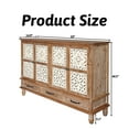 thumbnail image 2 of MDQMD Vintage Buffet Cabinet Sideboard with 4 Carved Door Kitchen,Natural Wood Credenza with 3 Drawers for Living Room,Entryway, 2 of 9