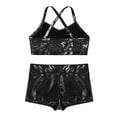 ranrann Kids Girls 2Pcs Dance Outfits Crop Tops with Shorts Gymnastics