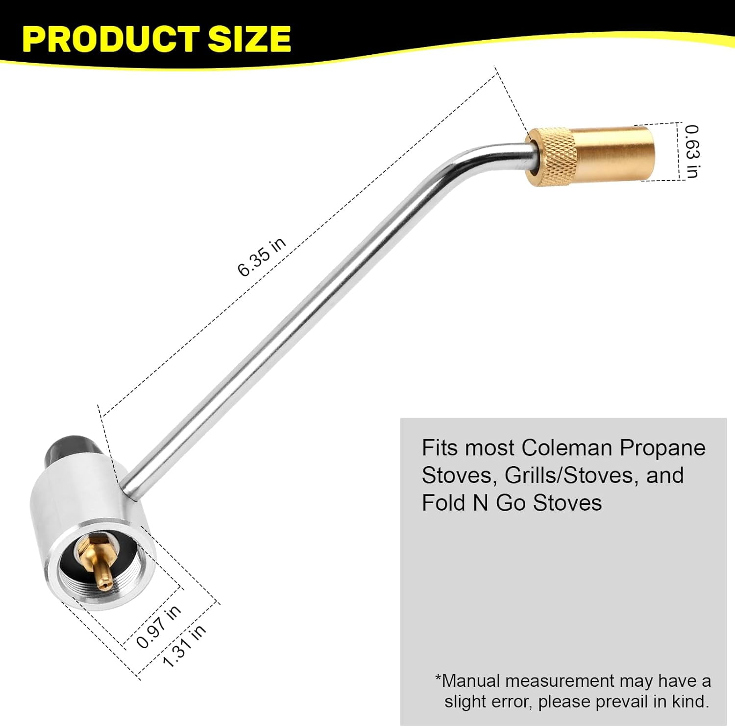 ABCISI 5430 Stove Pressure Regulator Replacement Part Compatible with Most Coleman Stoves & Grills and Fold N Go Stoves Camping Stove Regulator Keeps Propane Gas Pressure Stable